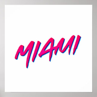 Miami Neon Colors New Retro Style Minimalism Poster