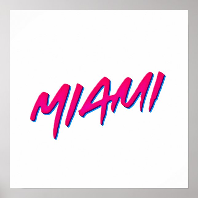 Miami Neon Colors New Retro Style Minimalism Poster (Front)