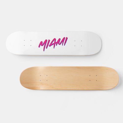 Miami Neon Colors New Retro Style Minimalism Skateboard