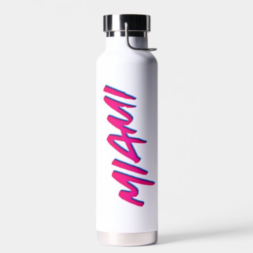 Miami Neon Colors New Retro Style Minimalism Water Bottle