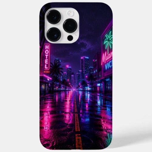 Miami Neon Night Cell Phone Case