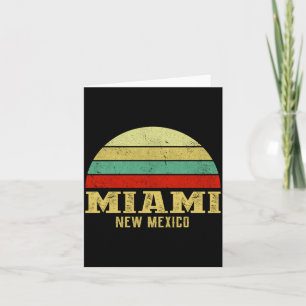 Miami New Mexico Vintage Retro Sunset  Card