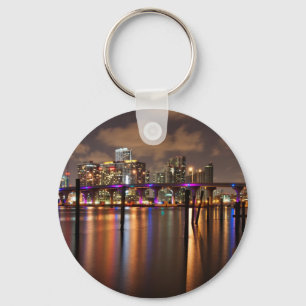 Miami night photograph - Keychain