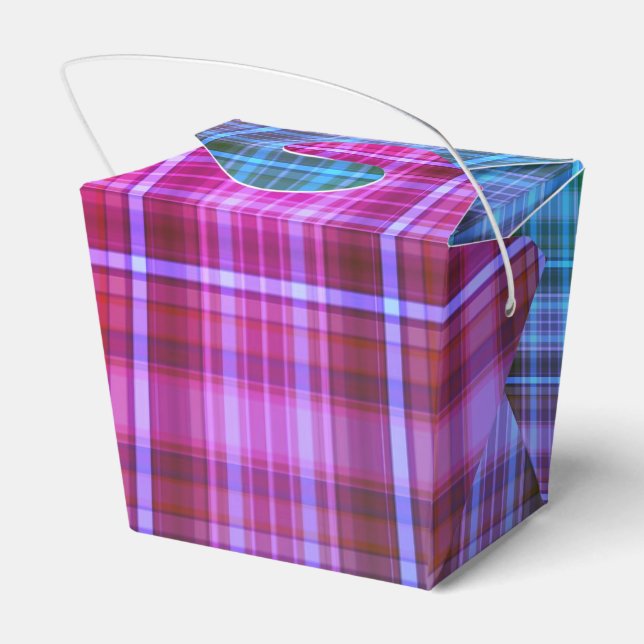 Miami Nights Plaid Favor Box (Back Side)