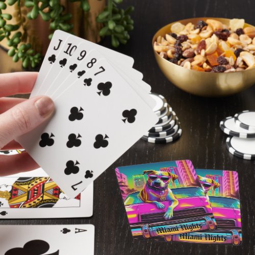 Miami Nights playing cards