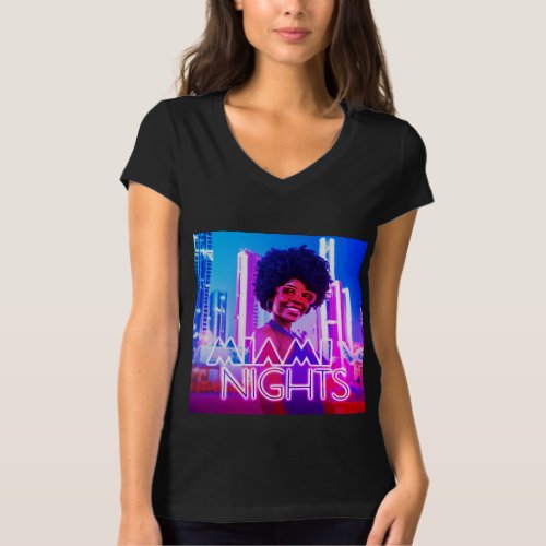 Miami nights retro vintage cover  T_Shirt