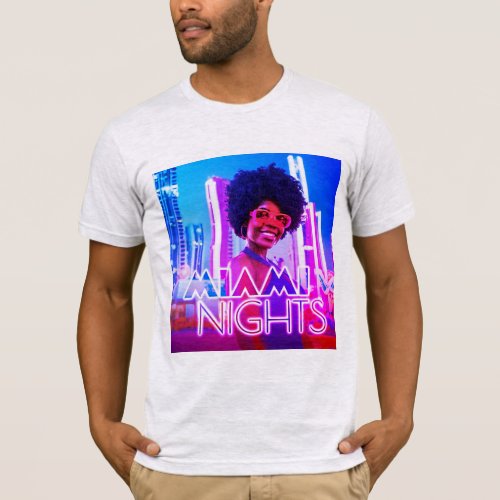 Miami nights retro vintage cover  T_Shirt