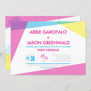 Miami Nights Wedding Invitation