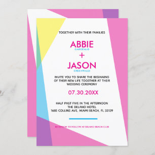 Miami Nights Wedding Invitation