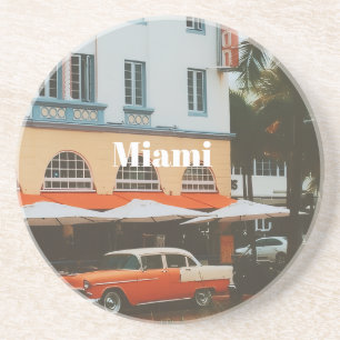 Miami Ocean Drive Travel Souvenir Coaster