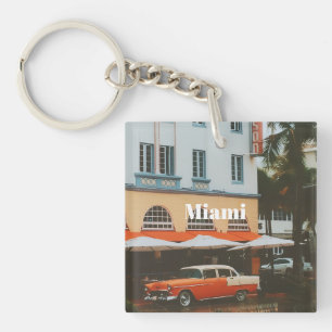 Miami Ocean Drive Travel Souvenir Keychain