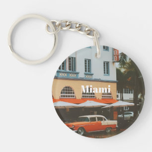 Miami Ocean Drive Travel Souvenir Keychain