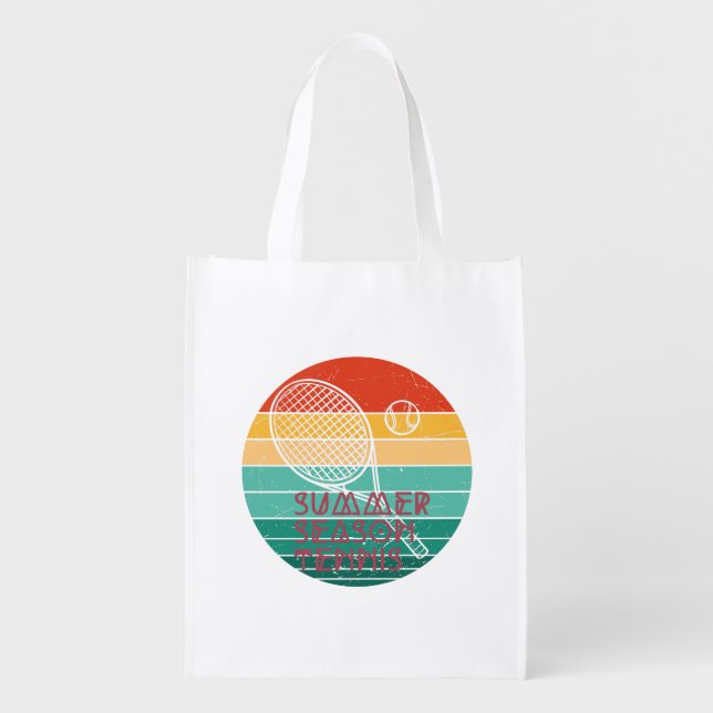 Miami Open Tennis Sport Tournament  Grocery Bag (Front)