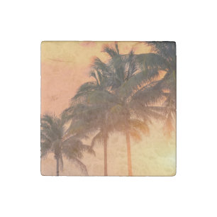 Miami Palms Stone Magnet