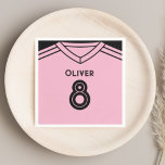 Miami Pink and Black Soccer Birthday Party  Napkins<br><div class="desc">Celebrate in style with this trendy pink and black Miami soccer party theme!</div>