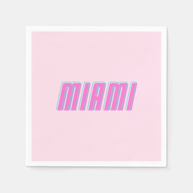 Miami Pink Napkins (Front)