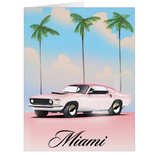 Miami Pink Sunset Cards (Front)