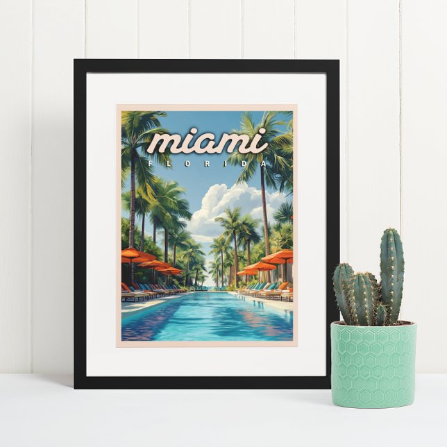 Miami Pool Vintage  Poster (Creator Uploaded)