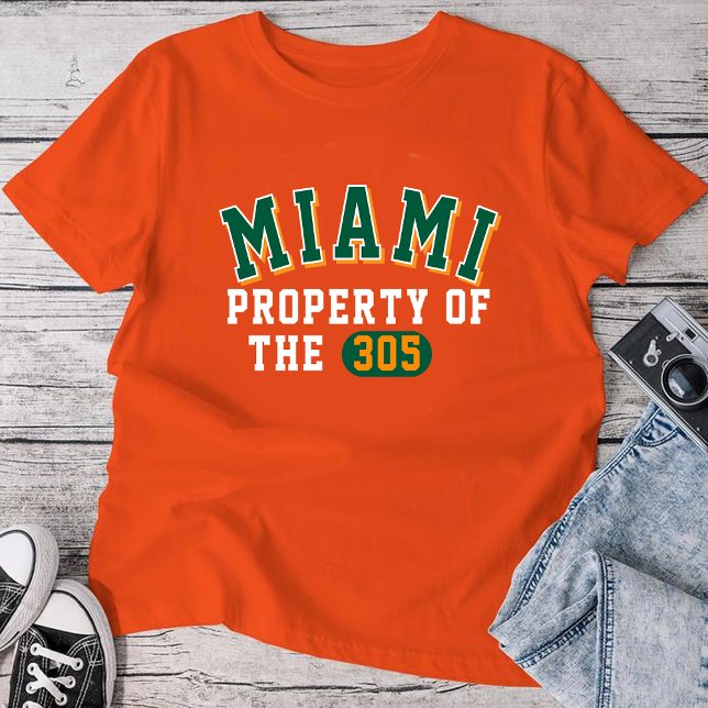 Miami Property of the 305 Orange T-Shirt | Men’s (Creator Uploaded)