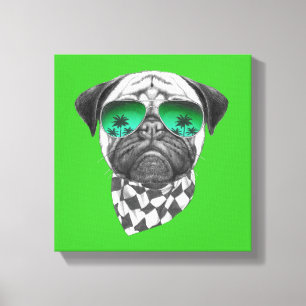 Miami Pug Canvas Print