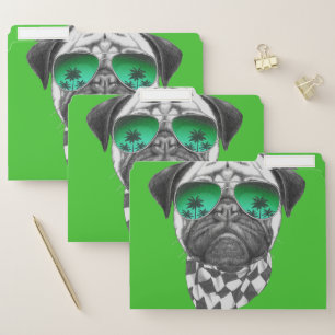 Miami Pug File Folder