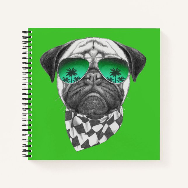 Miami Pug Notebook (Front)