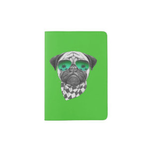 Miami Pug Passport Holder