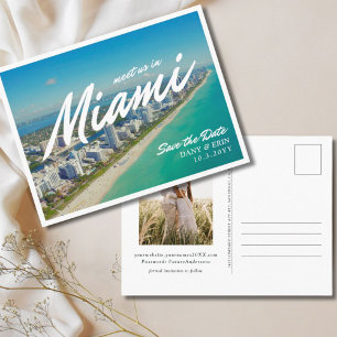 Miami Save the Date Postcard with Photos