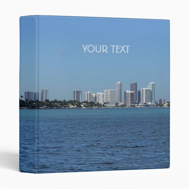 Miami Skyline 3 Ring Binder (Front/Spine)