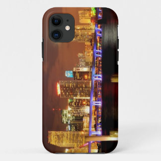 Miami skyline at night, Florida iPhone 11 Case