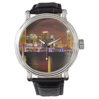 Miami skyline at night, Florida Watch