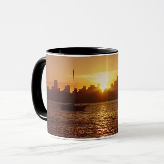 Miami Skyline at Sunset Mug (Front Left)
