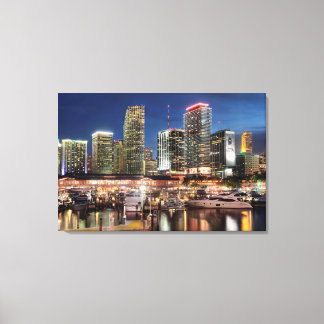 Miami skyline city in Florida Canvas Print