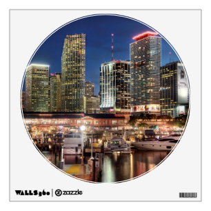 Miami skyline city in Florida Wall Decal