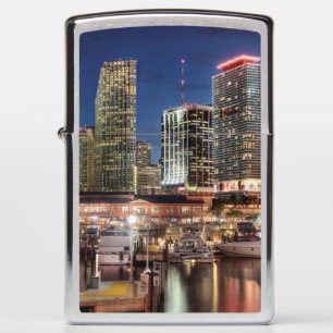 Miami skyline city in Florida Zippo Lighter