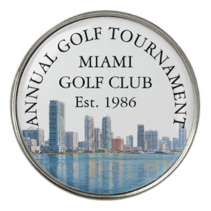 Miami Skyline Golf Club Tournament Custom Ball Marker