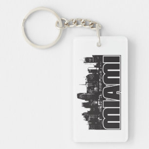 Miami Skyline Keychain