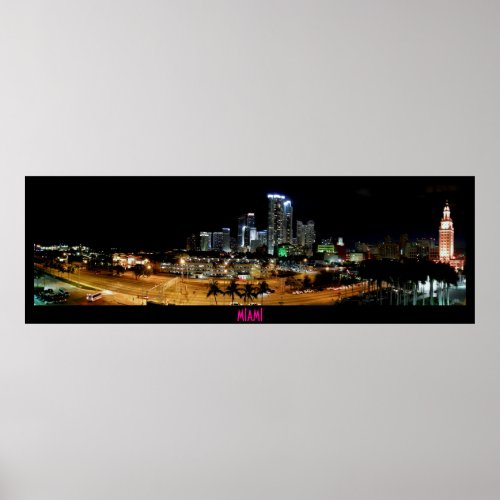 Miami Skyline PANORAMA POSTER