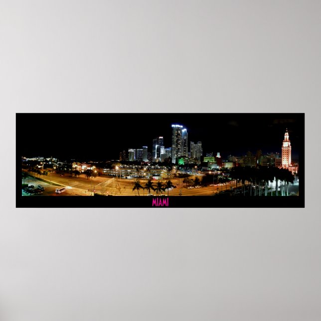 ~Miami Skyline~ PANORAMA POSTER (Front)