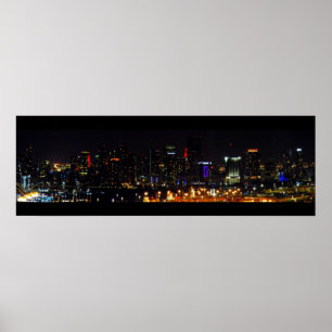 ~Miami Skyline~ PANORAMA POSTER, CUSTOMIZE IT! Poster
