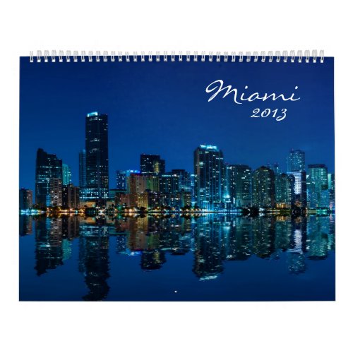 Miami Skyline Photo Calendar 2013