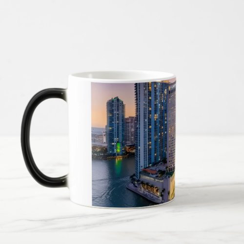 Miami Skyline Sunset with InterContinental Hotel Color Morph Mug