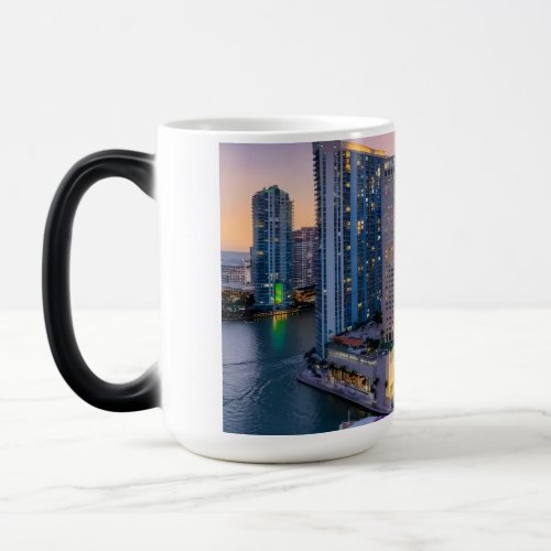 Miami Skyline Sunset with InterContinental Hotel  Color Morph Mug