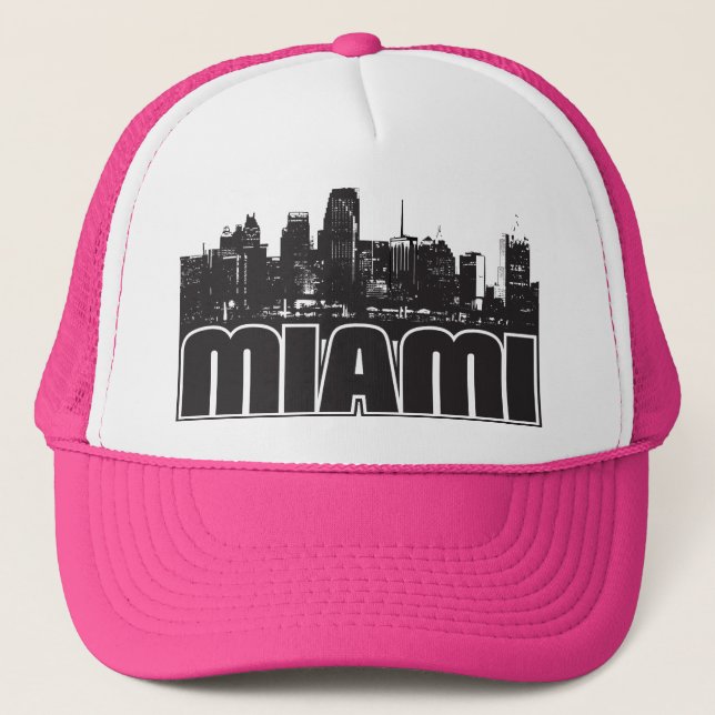 Miami Skyline Trucker Hat (Front)