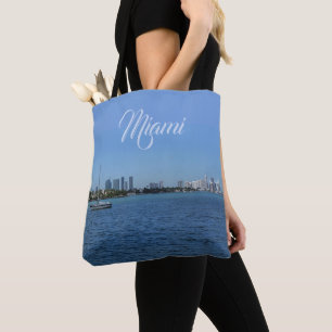 Miami Skyline (w/out customizable text) Tote Bag