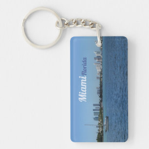 Miami Skyline w/out your Text Keychain