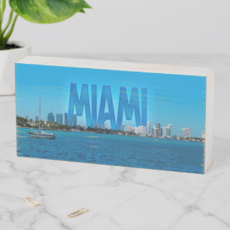 Miami Skyline Wooden Box Sign
