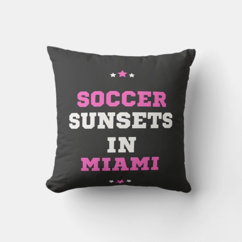 Miami Soccer Club Throw Pillow