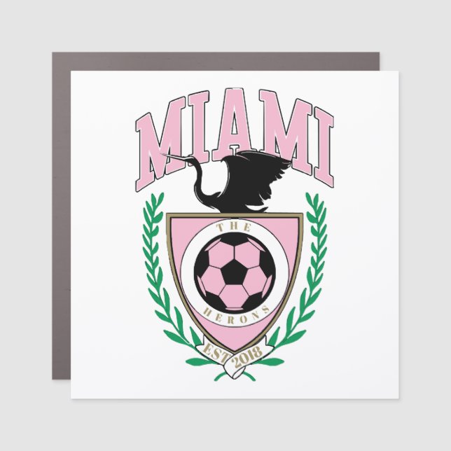 Miami Soccer Varsity Style  Car Magnet (Front)