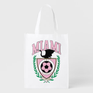 Miami Soccer Varsity Style Grocery Bag